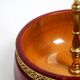 Beautiful 1960s nut bowl by Aldo Tura made of red goatskin and brass