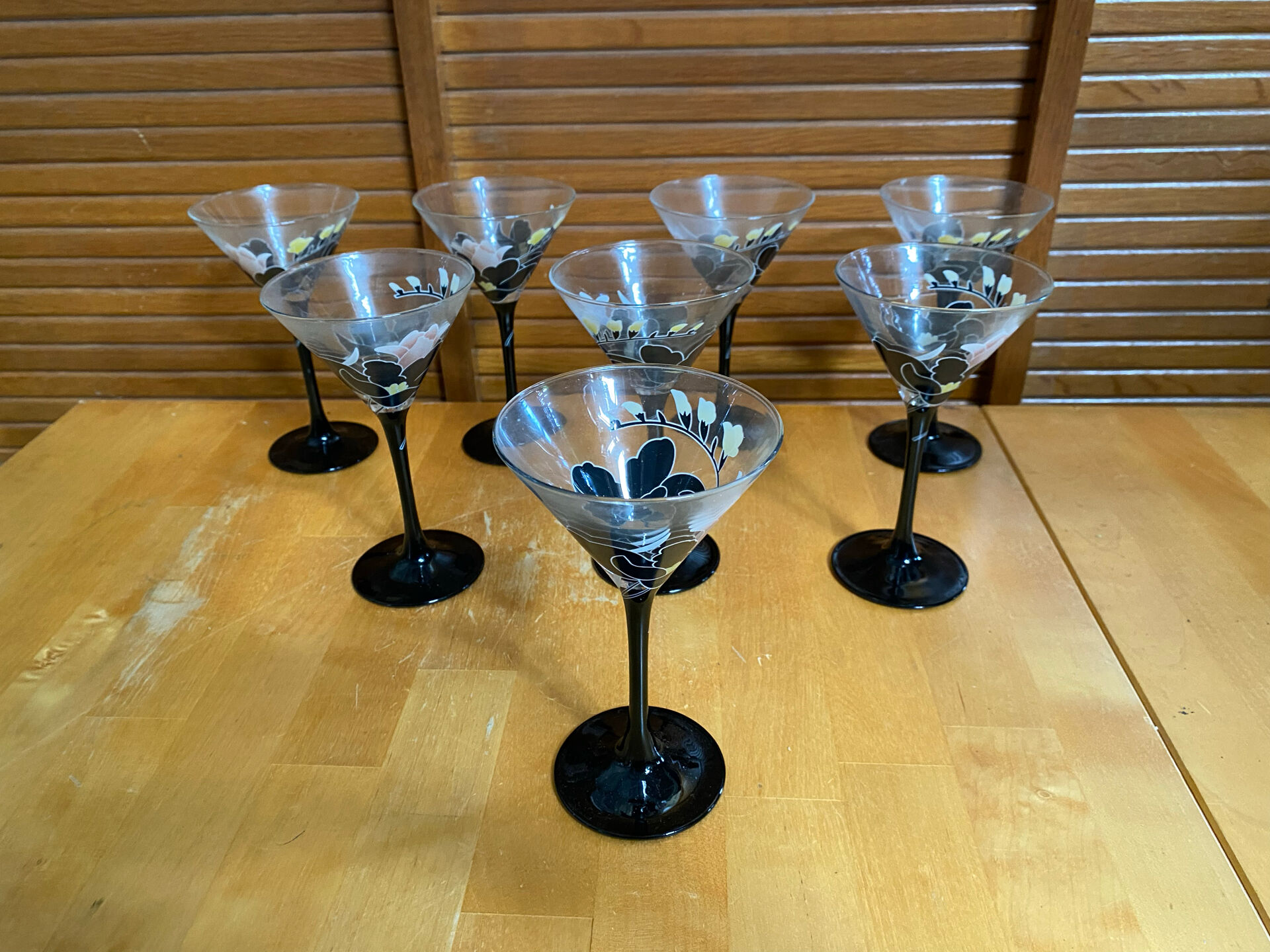 Series 8 champagne coupes luminarc domino anaïs moulded glass vintage #e