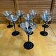 Series 8 champagne coupes luminarc domino anaïs moulded glass vintage #e