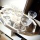 5 cut crystal champagne coupes