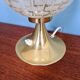 Space Age brass and textured glass table lamp, 1970s