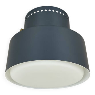 Unique metal and glass Gino Sarfatti Style Ceiling Light Flushmount Italy