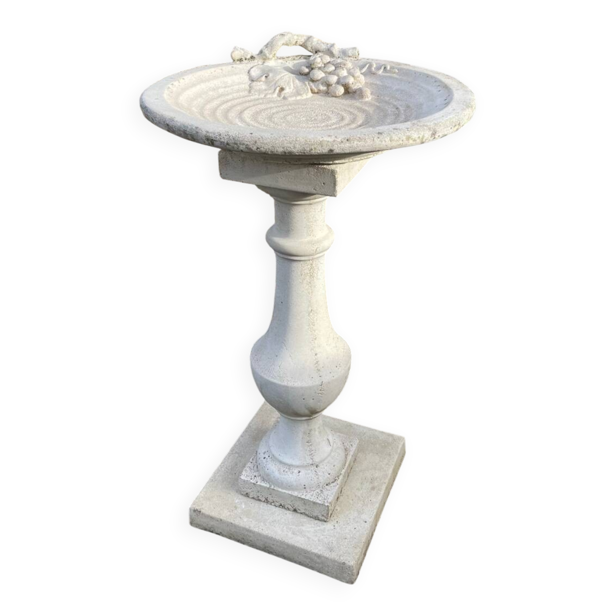 Decorative garden fountain in concrete + basin Ø42cm – 15-20kg – style