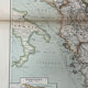Carte ancienne Péninsule des Balkans 69x54cm