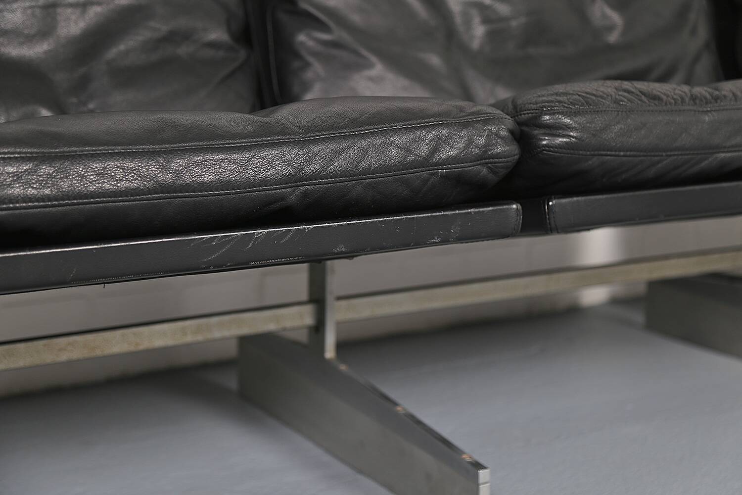 Fabricius & Kastholm Bo-Ex Set BO-562 leather sofa and BO-561 armchair 1960