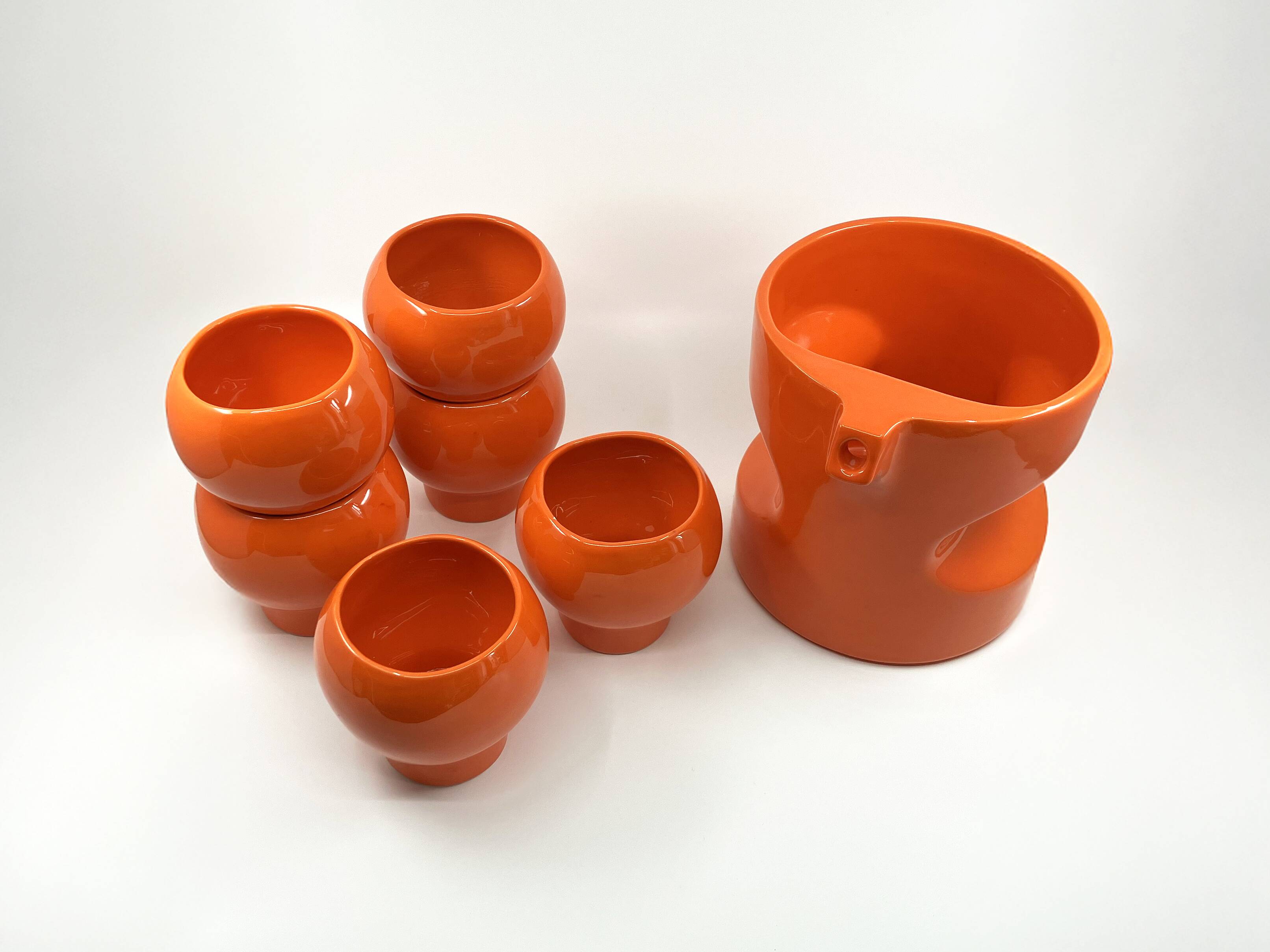 Ceramic bowl/pitcher set • Georges Lanteri for A.R.P. • Circa 70s