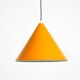 Original 1970s orange metal pendant lamp by Louis Poulsen model Billiard