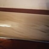 Applique murale art déco 1930 chromée opaline jaune