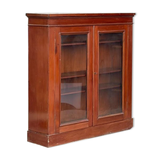 Low mahogany showcase