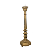 Bougeoir en bois antique du 19ème siècle