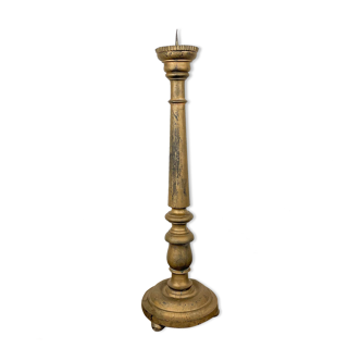 French antique wooden candle holder 19th century