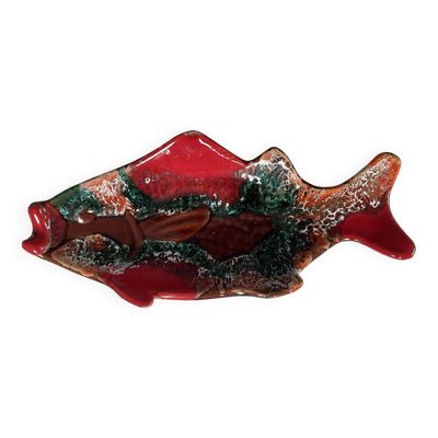 Plat poisson coupe vintage en céramique de Vallauris