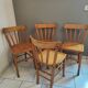 Vintage four-quarter bistro chairs