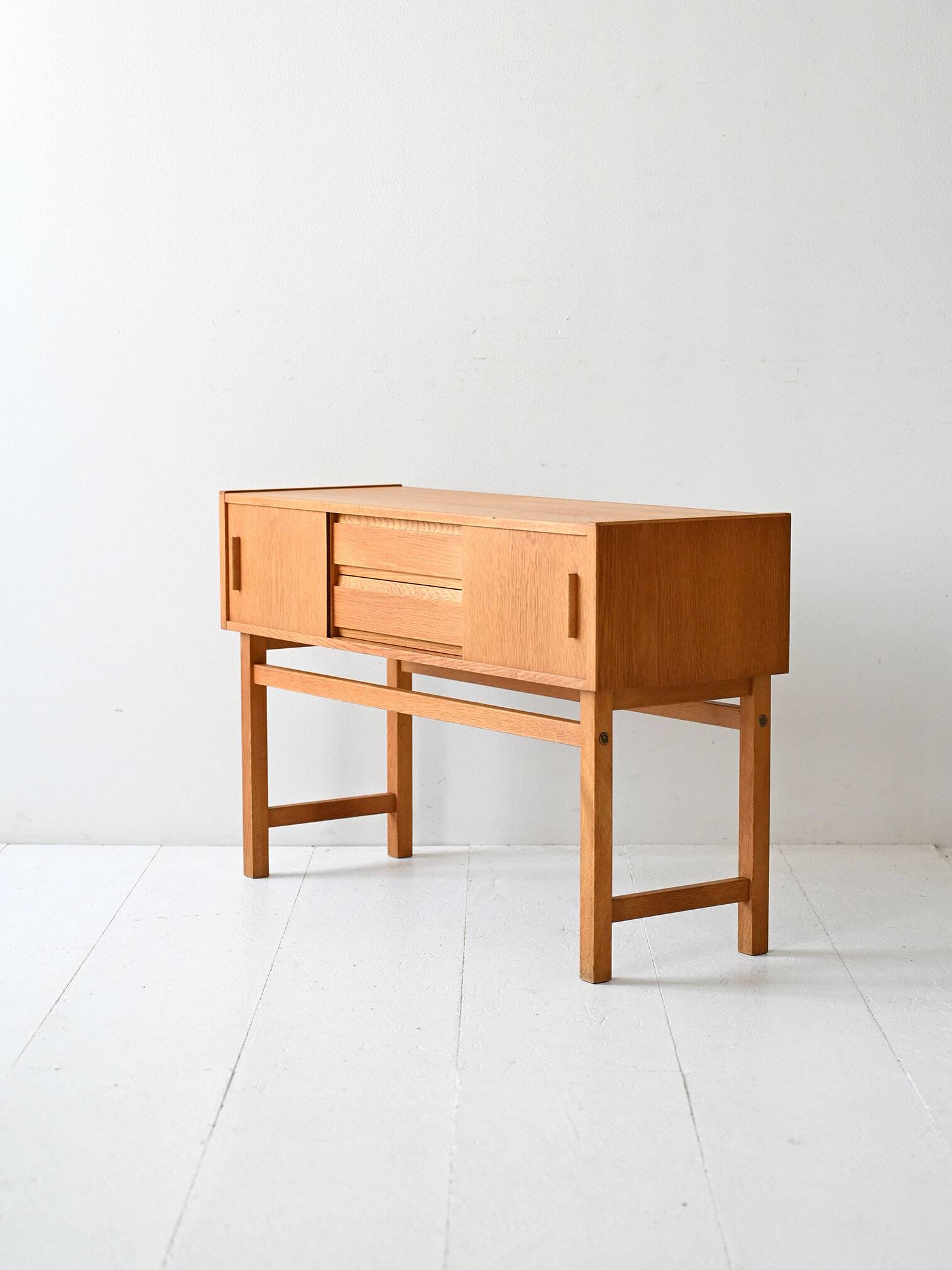 Vintage Scandinavian Entryway Cabinet in Light Teak