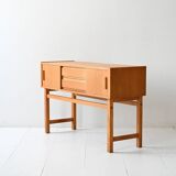 Meuble d'entrée scandinave vintage en teck clair