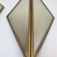 Paire d'appliques en laiton et verre design