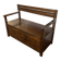 Petit banc-coffre vintage en hêtre