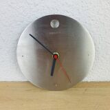 Cristel Panoply model clock, brushed stainless steel