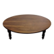 Oval wooden coffee table
