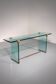 Peter Ghyzcy Side Table Model T30 solid glass 1960