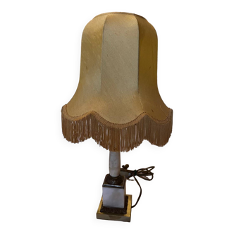 Vintage porcelain column table lamp