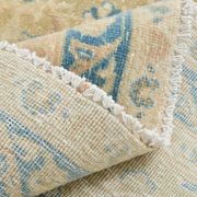 Sky Blue Hand Knotted Antique Vintage Persian Tabriz Rug, 293x407 Cm