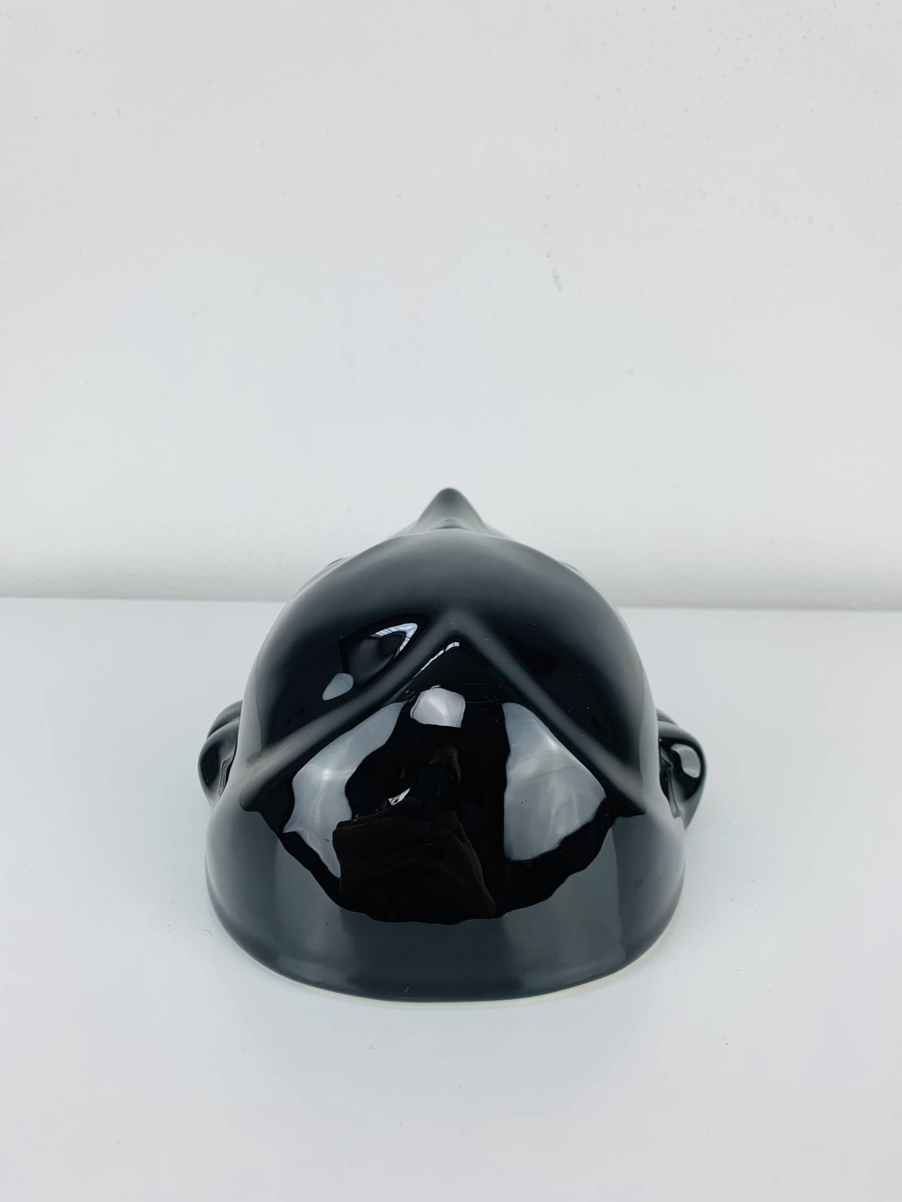 Art Deco ceramic head by Eduard Hermanutz, Villeroy & Boch, mask