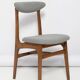 Grey wool chair in mid-century style designed by Rajmund Halas, Poland, 1960s.