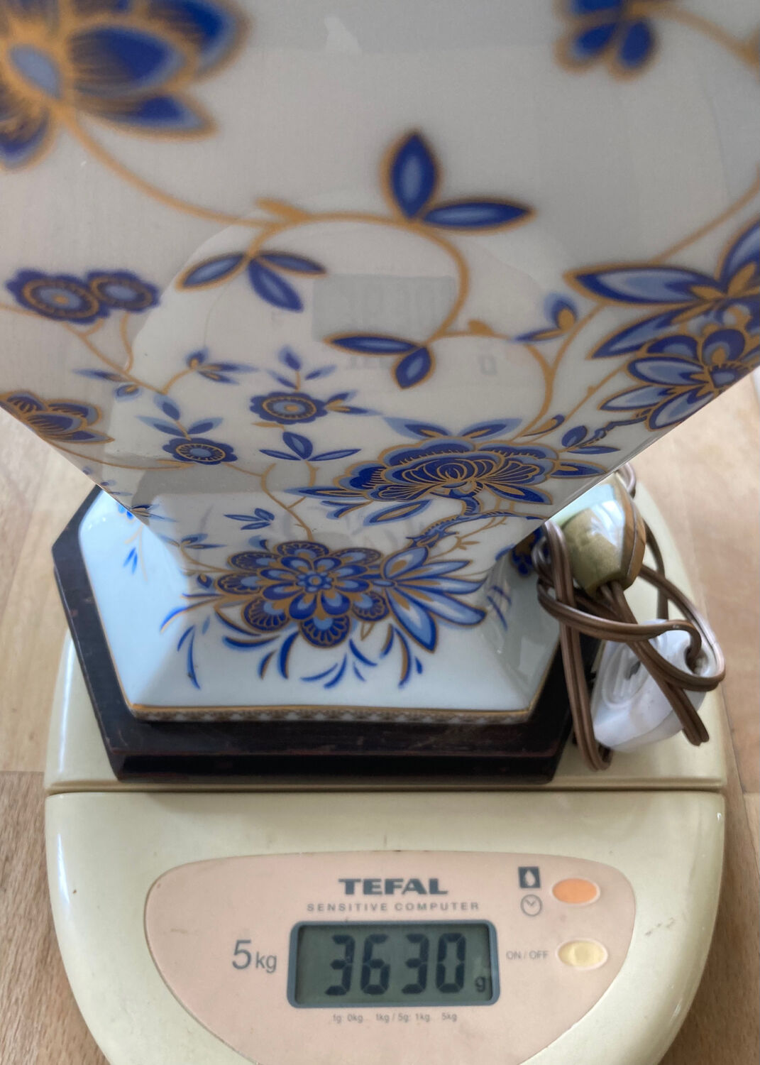 Porcelain living lamp nineteenth handmade decorations, double lighting