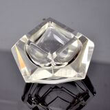 Cendrier de flavio Poli pour seguso, verre sommerso, Murano, italie, 1960