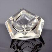 Ashtray by flavio Poli for seguso, sommerso glass, Murano, Italy, 1960