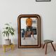 Louis Philippe mirror 105*71cm in wood and stucco 19th century