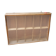 Wooden and glass wall window - 10 lockers - 80s