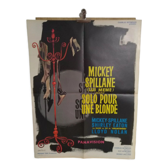 A small original folded movie poster: Solo for a Blonde Year 1963