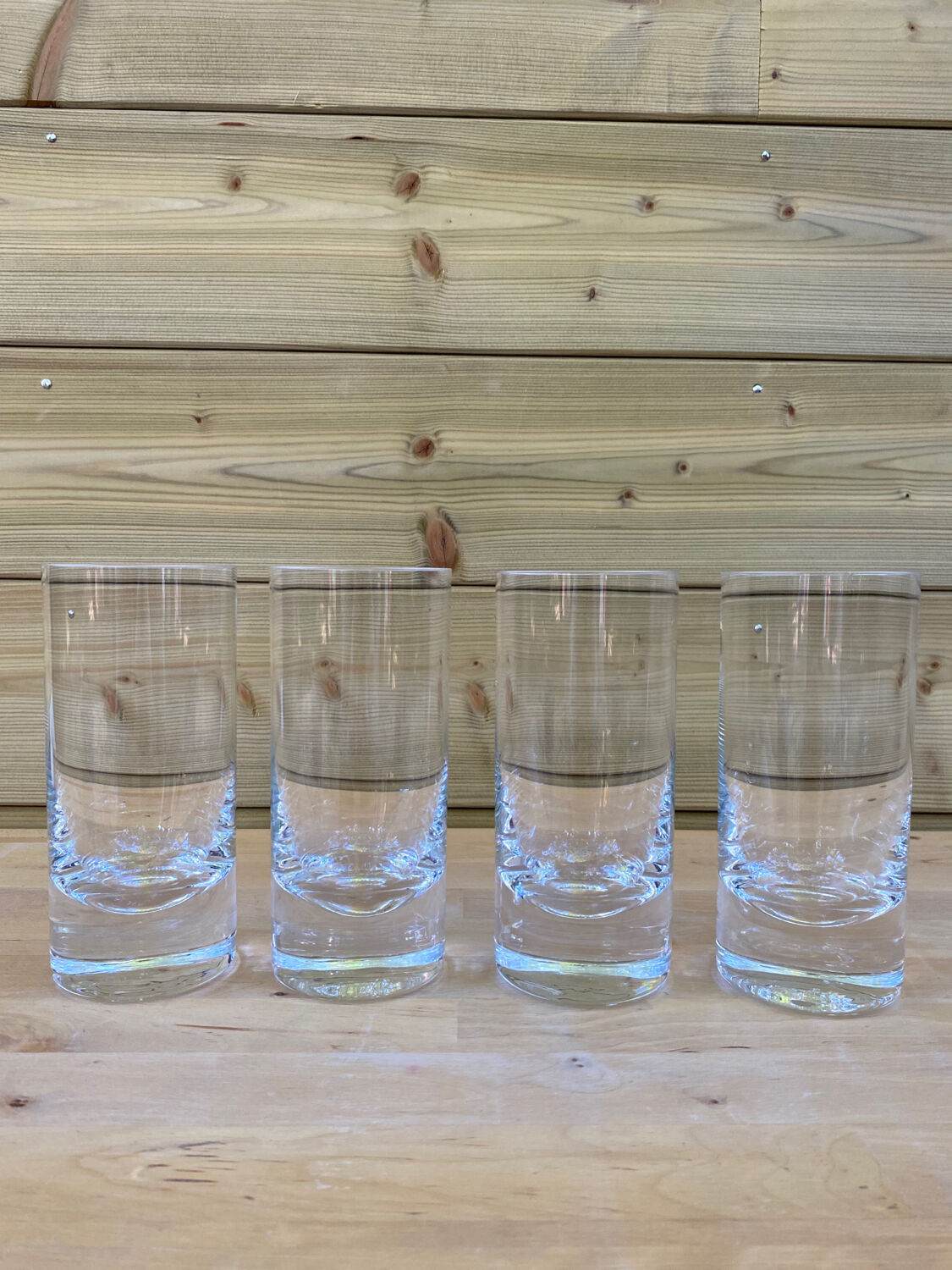 Set of 4 crystal tumbler glasses, Moser