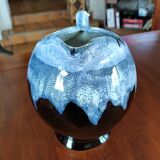 Flamed stoneware pitcher
