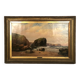 George Henry Jenkins (1843-1914). The shore, very large oil on canvas framed.