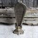 Old Peacock Fire Screen / Brass Fireplace Fan