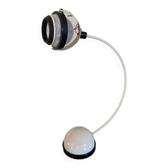 Lampe design "rosa luxembourg" eyeballs années 60-70 métal blanc