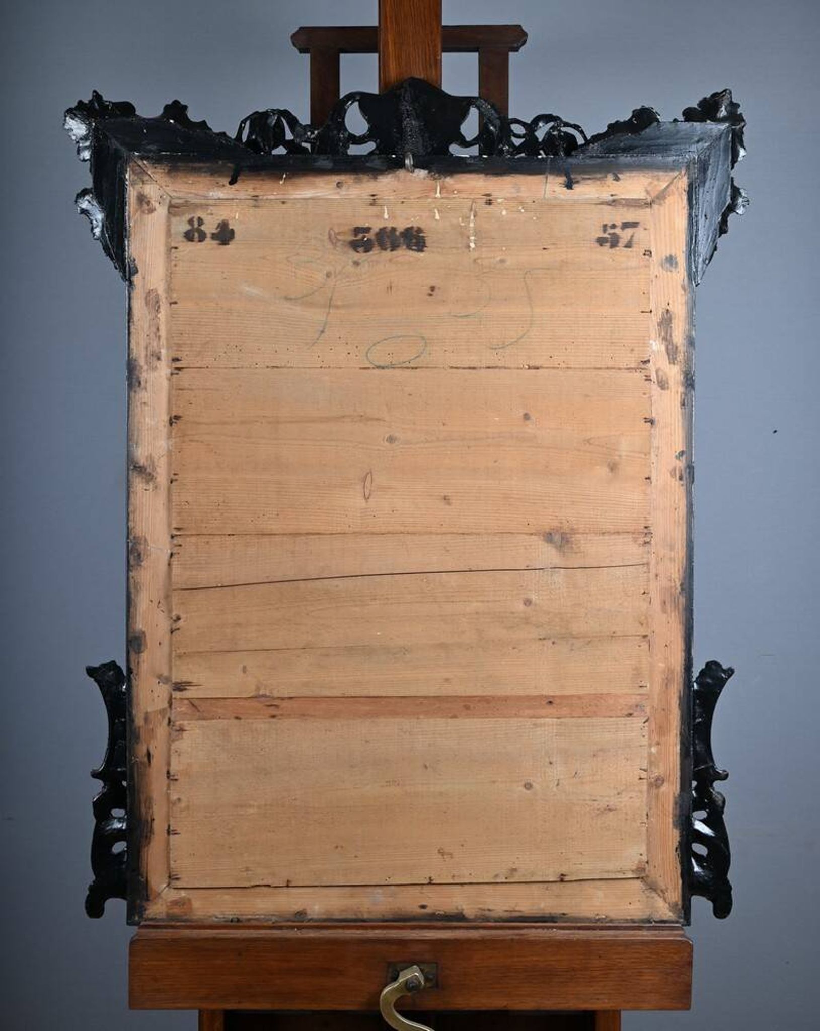 Important Mirror with Pediment, Napoleonic III period – 2nd half of the 19th century