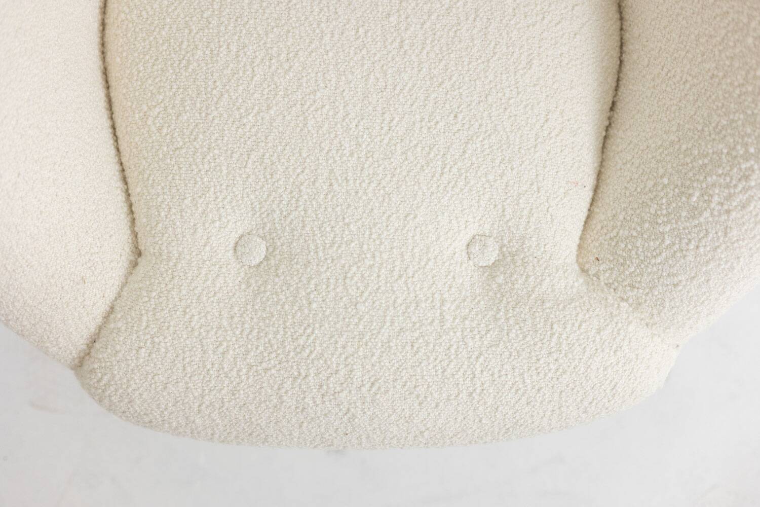 Pair of cocktail armchairs in gilded brass. 1960s.