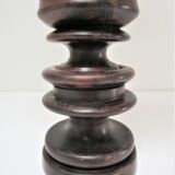 Wood lamp turned vintage rope blinds