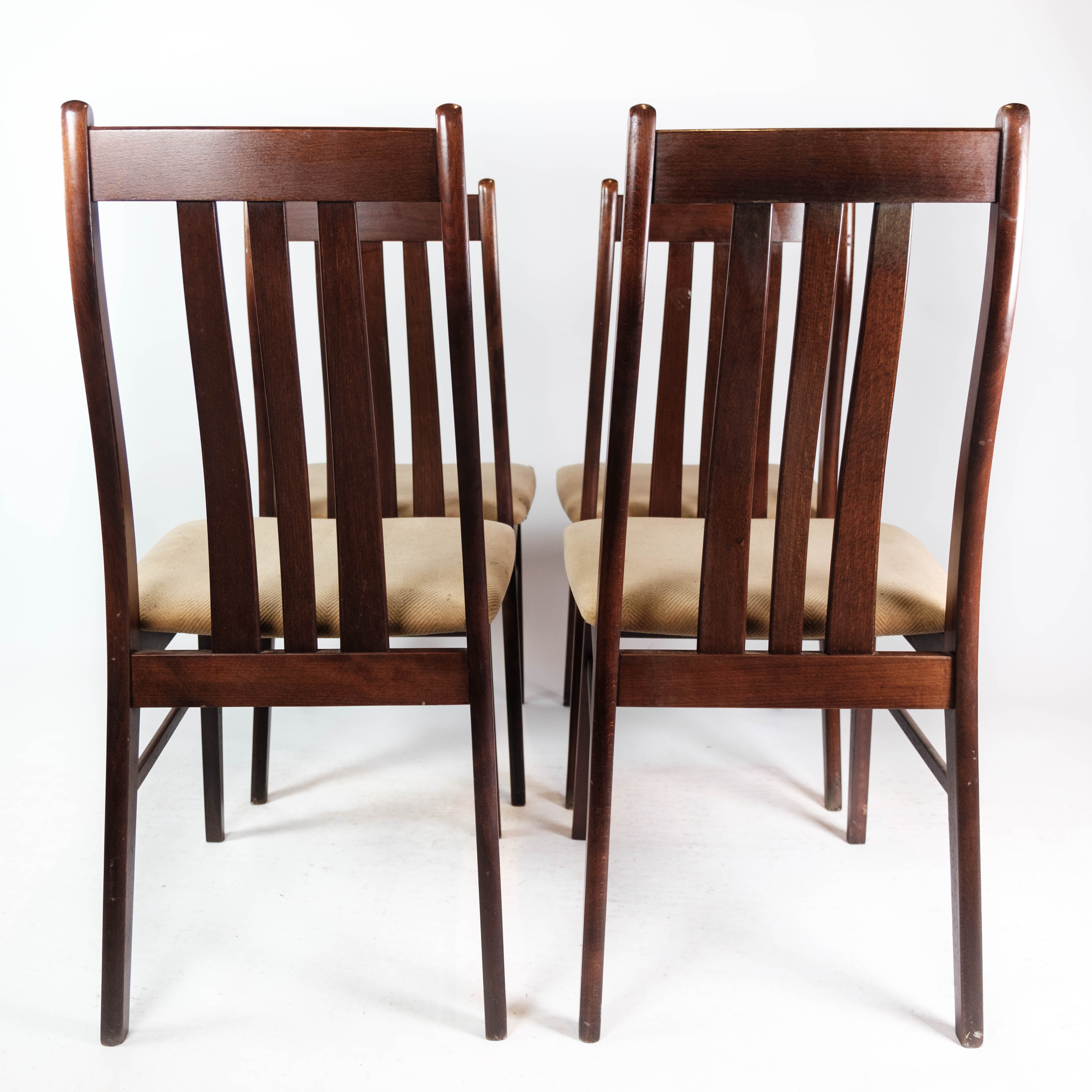Set of four dining room chairs of mahogany of Danish design by Farstrup, 1960s