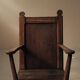 Peasant armchair in solid oak, France, 19th century