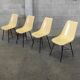 Set of 4 fiber and metal chairs by Miroslav Navratil for Vertex 1960