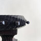 Medieval Studded Wooden Candle Holder on Stand