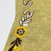 Lot de 4 sets de table vintage brodés en toile de jute
