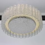 Doria suspension in Murano glass tubes with brass surround, Germany, 1960s.