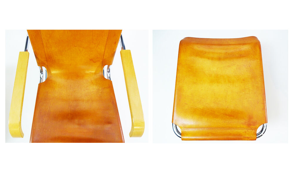 Marcel Breuer B35 armchair and footstool
