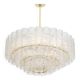 Lustre à tubes en verre glace Murano par Doria, Allemagne, années 1960